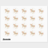 Carousel horse ronde sticker (Vel)
