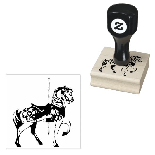 Carousel Horse Rubberstempel (Gestempeld)