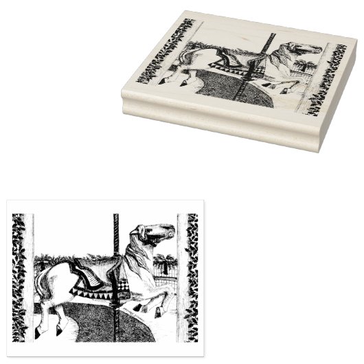 Carousel Horse Rubberstempel (Gestempeld)