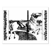 Carousel Horse Rubberstempel (Afrduk)