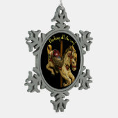Carousel Horse ~ Snowflake Framed Ornament (Links)