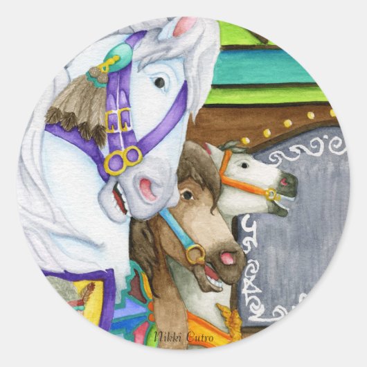 Carousel Horse Sticker (Voorkant)
