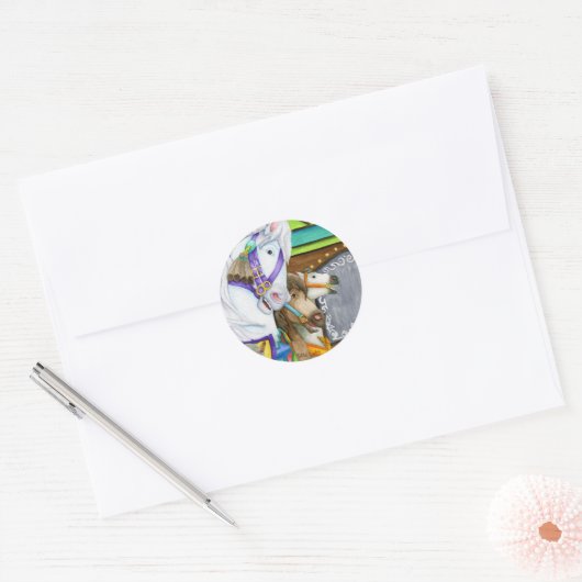 Carousel Horse Sticker (Envelop)