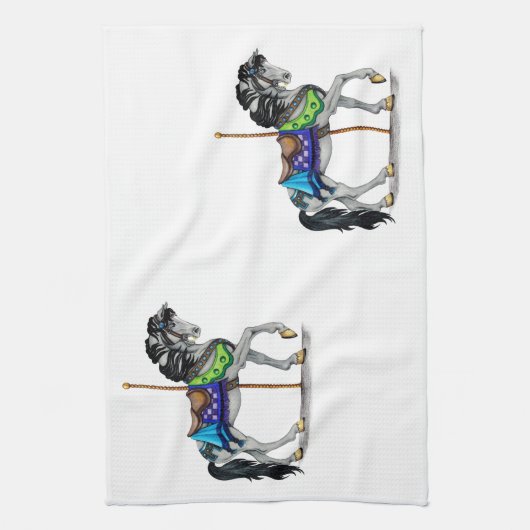 Carousel Horse Theedoek (Verticaal)