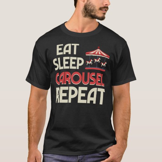 Carousel Horse Tornado Carnival T-shirt (Voorkant)