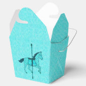 Carousel Horse - Turquoise en Aqua Bedankdoosjes (Geopend)