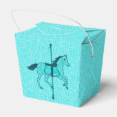 Carousel Horse - Turquoise en Aqua Bedankdoosjes (Achterkant)