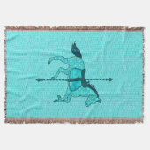 Carousel Horse - Turquoise en Aqua Deken (Voorkant)
