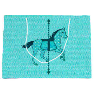Carousel Horse - Turquoise en Aqua Groot Cadeauzakje