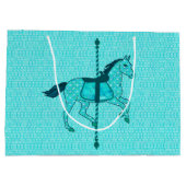 Carousel Horse - Turquoise en Aqua Groot Cadeauzakje (Achterkant)