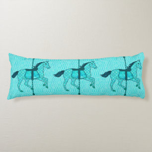 Carousel Horse - Turquoise en Aqua Lichaamskussen