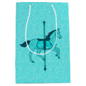 Carousel Horse - Turquoise en Aqua Medium Cadeauzakje (Voorkant)
