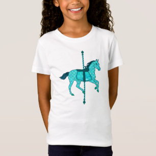 Carousel Horse - Turquoise en Aqua T-shirt