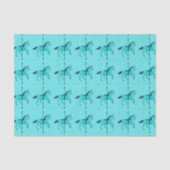 Carousel Horse - Turquoise en Aqua Tissuepapier (Voorkant)