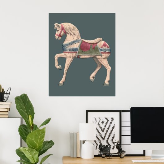 Carousel Horse van Henry Murphy Poster (Thuiskantoor)