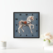 Carousel Horse van Henry Murphy Vierkante Klok (Huis)