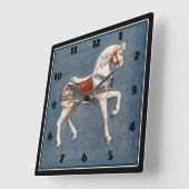 Carousel Horse van Henry Murphy Vierkante Klok (Hoek)