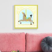 Carousel Horse van June Erica Vess Canvas Afdruk (Insitu (Woonkamer))