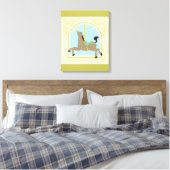 Carousel Horse van June Erica Vess Canvas Afdruk (Insitu (Slaapkamer))