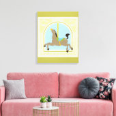 Carousel Horse van June Erica Vess Canvas Afdruk (Insitu (Woonkamer))