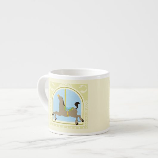 Carousel Horse van June Erica Vess Espresso Kop (Links)
