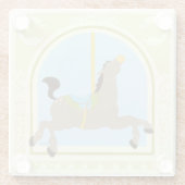 Carousel Horse van June Erica Vess Glazen Onderzetter (Achterkant)