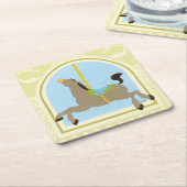 Carousel Horse van June Erica Vess Kartonnen Onderzetters (Schuin)