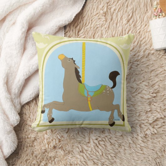 Carousel Horse van June Erica Vess Kussen (Deken)