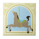 Carousel Horse van June Erica Vess Tegeltje<br><div class="desc">Gallip op de grove manier rond met deze carrouselpaardenfoto van June Erica Vess! Het paard heeft zijn leven teruggegooid in genot,  klaar om nog een kind voor een centrifuge te dragen. Bestel vandaag uw exemplaar!</div>