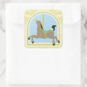 Carousel Horse van June Erica Vess Vierkante Sticker (Tas)