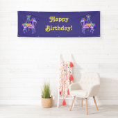 Carousel Horse verjaardagsbanner Spandoek (Insitu)