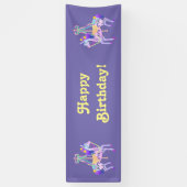 Carousel Horse verjaardagsbanner Spandoek (Verticaal)