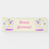 Carousel Horse verjaardagsbanner Spandoek (Horizontaal)