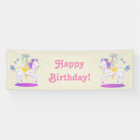 Carousel Horse verjaardagsbanner
