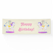 Carousel Horse verjaardagsbanner