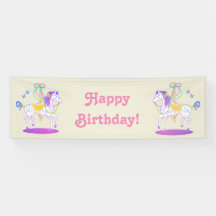 Carousel Horse verjaardagsbanner