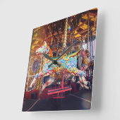 Carousel Horse Vierkante Klok (Hoek)