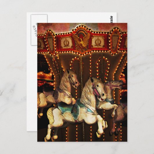 Carousel Horses Briefkaart (Voorkant / Achterkant)