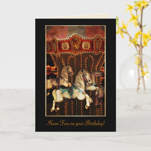 Carousel Horses Kaart (Gele Bloem)