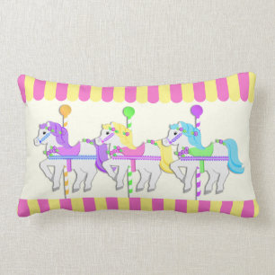 Carousel Horses Pink Kussen