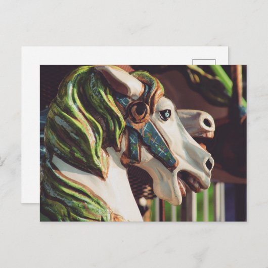 Carousel Horses Summer Days at the Fair Briefkaart (Voorkant / Achterkant)