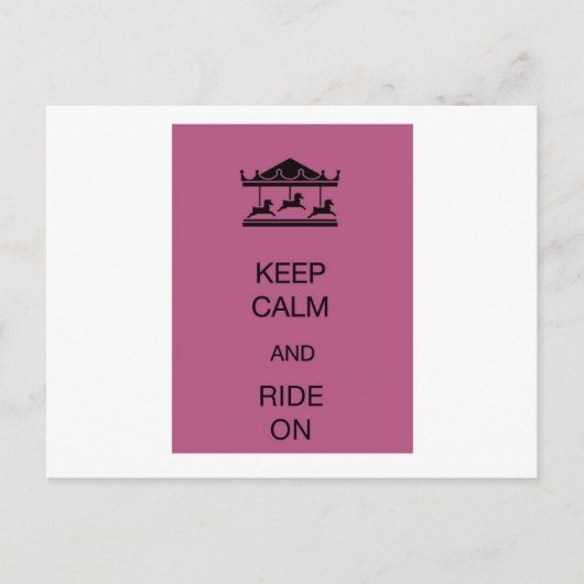 Carousel Keep Calm Briefkaart (Voorkant)