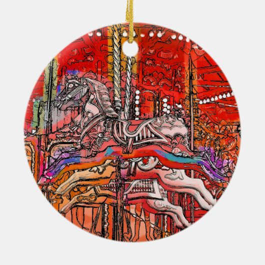 CAROUSEL KERAMISCH ORNAMENT (Achterkant)