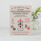 Carousel Kerstkoekje Swap Kaart (Staand voorkant)