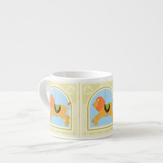 Carousel Lion van June Erica Vess Espresso Kop (Links)