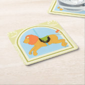 Carousel Lion van June Erica Vess Kartonnen Onderzetters (Schuin)