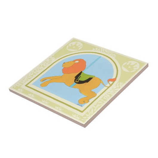 Carousel Lion van June Erica Vess Tegeltje (Zijkant)