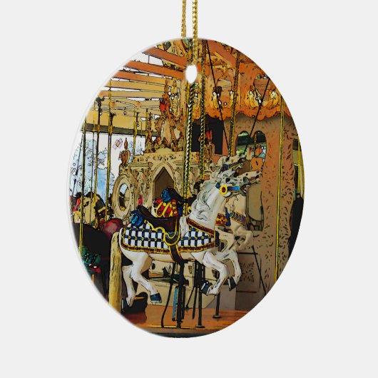Carousel Magic - Merry-go-Round Keramisch Ornament (Rechts)