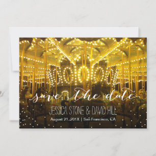 Carousel Merry gaat Ronde Licht van het Koord spar Save The Date