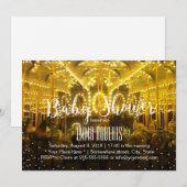 Carousel Merry Go Round String Lights Baby shower Kaart (Voorkant / Achterkant)